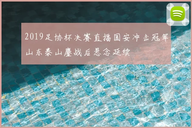 2019足协杯决赛直播国安冲击冠军山东泰山鏖战后悬念延续
